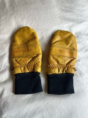 Flylow mighty classic leather mittens small adult big kids kinco snow winter ski